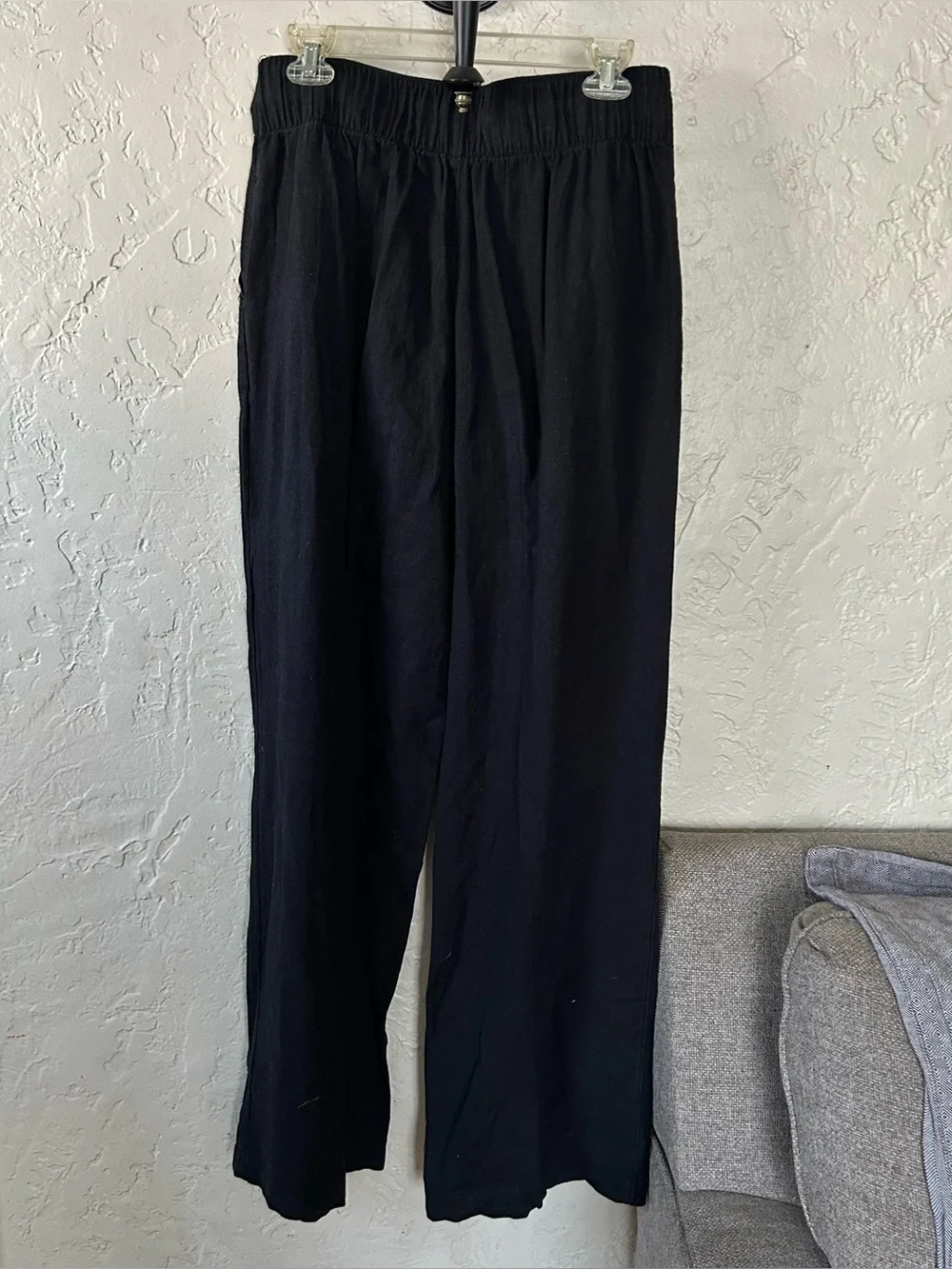 Abercrombie & Fitch Linen Blend Wide Leg Pants in Long - Picture 5 of 6